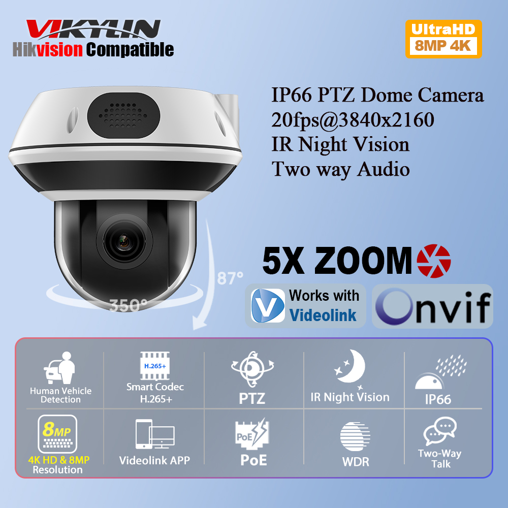 Vikylin 8MP Dome PTZ 5X Zoom I - Home Security Online review and price