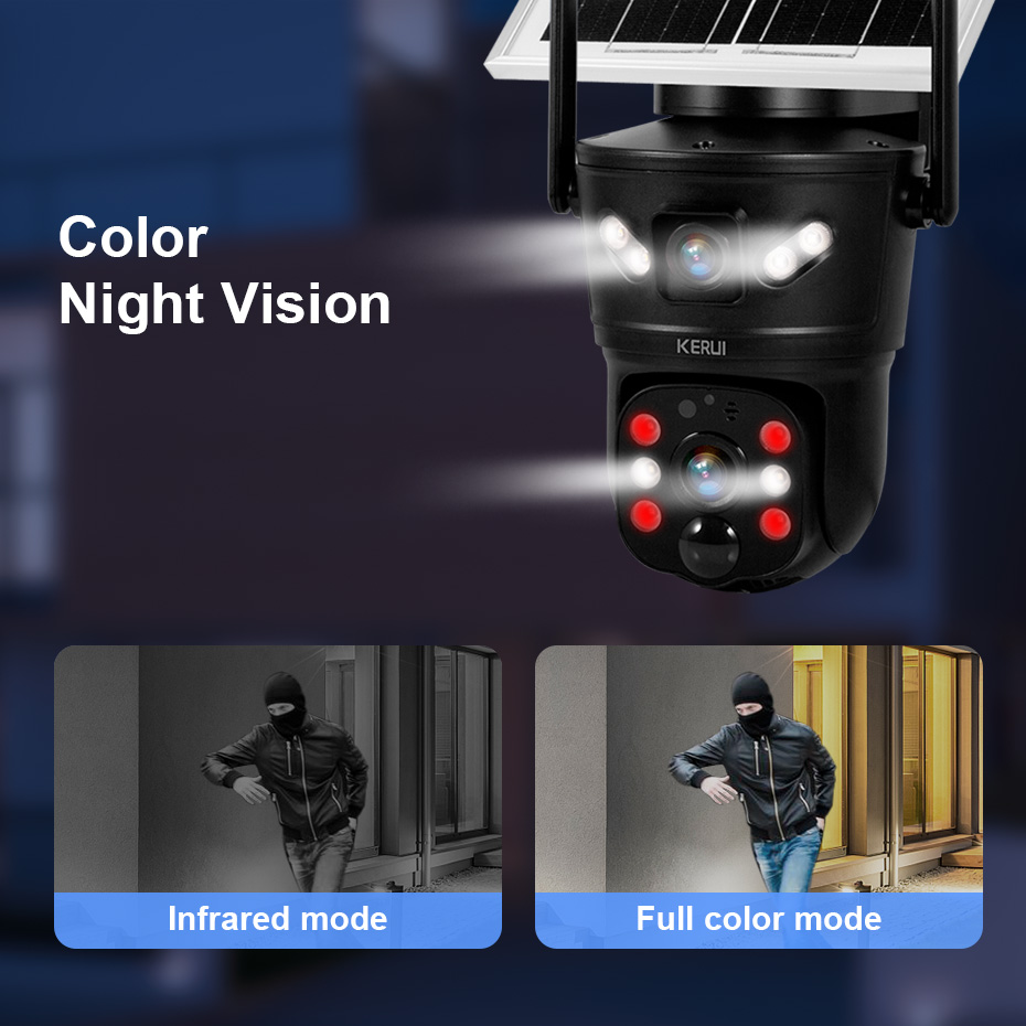 KERUI 6MP 4G SIM WiFi Solar Ca - Home Security Video Cameras review and price