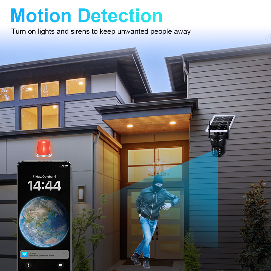 KERUI 6MP 4G SIM WiFi Solar Ca - Home Security Video Cameras review and price