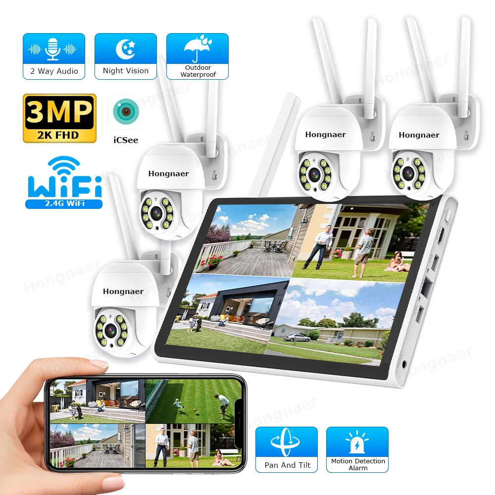 2026 Hongnaer 3MP 4 Channel Wi - Home Security Video Cameras review and price