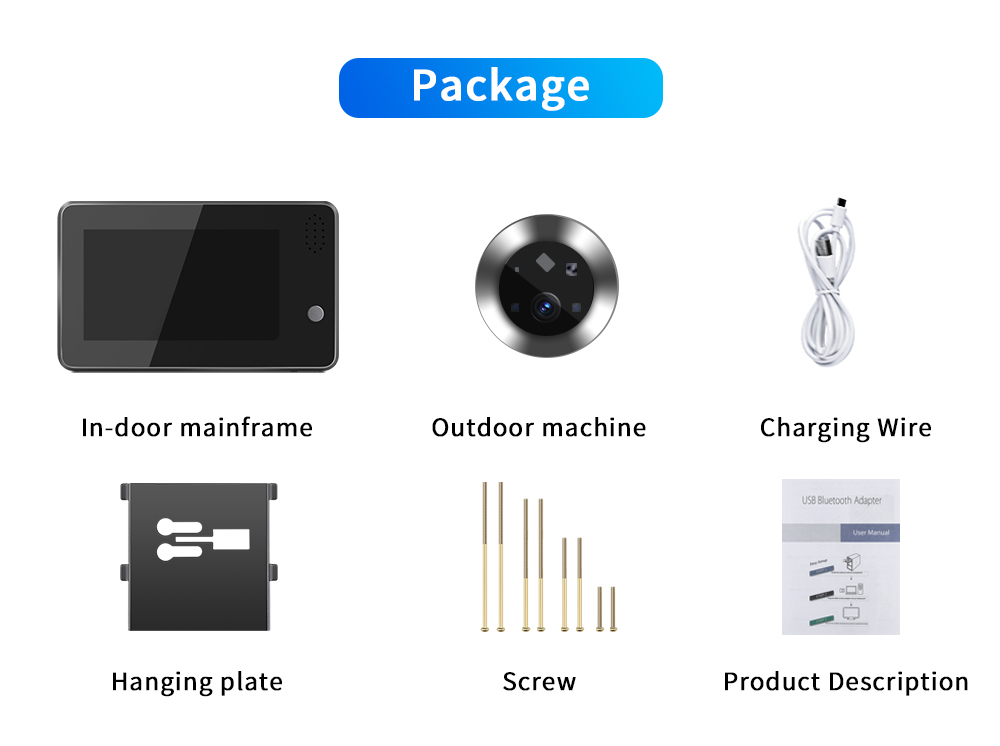 4.3inch Tuya Smartlife WiFi Do - Home Security Video Cameras review and price