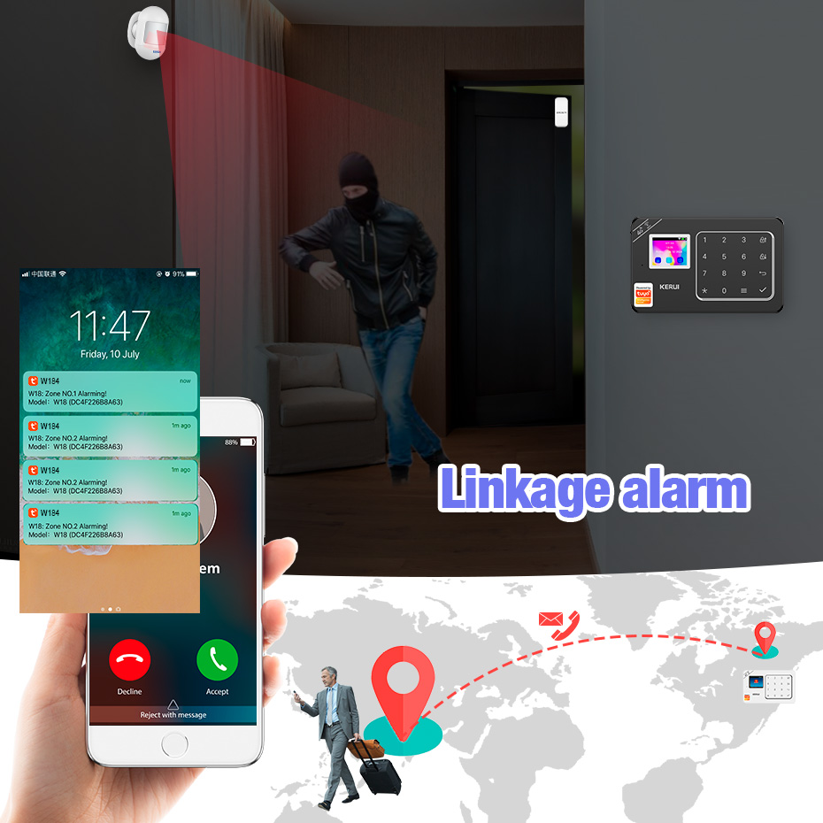 KERUI GSM 4G WiFi Alarm Securi - Home Security Diy review and price